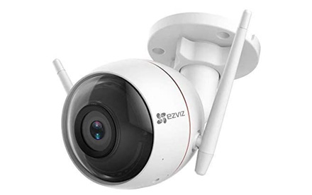 EZVIZ Cámara de Vigilancia Exterior, Cámara IP WiFi Bala de Seguridad IP66, con Visión Nocturna 30m Luz, Sirena, Compatible con Alexa, CTQ3W